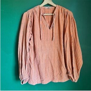 Vintage Caravan Cotton Peasant blouse size XL